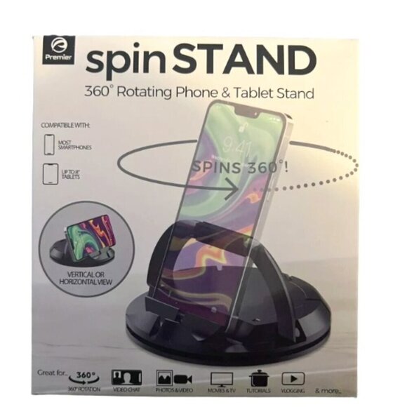 SpinStand 360 Rotating Phone/Tablet Stand | Brand New - Picture 1 of 4